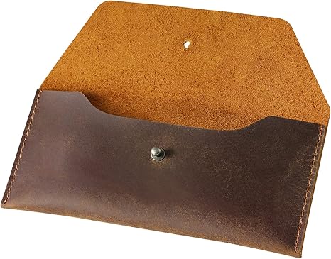RingSun Brown Retro Clutch Wallet with Reusable Cash and Budget Pouches